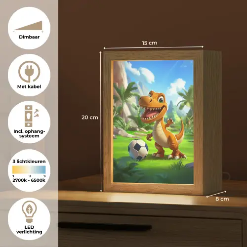Dino - Voetbal - Groen Light Box met kabel klein -USP_NL