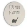Vlees - Minimalistisch - Beige - Quote Akoestische PET Vilt - Rond klein -3d