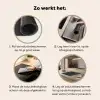 Donkergrijs - Asfaltstructuur - Ruw Inductie beschermer vinyl 3mm middel 274 -sfeer9