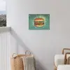 Hamburger - Illustratie - Sla - Kaas tuinposter los doek klein -sfeer8