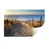 Strand - Zee - Nederland - Duinen - Zon Muursticker klein -3d