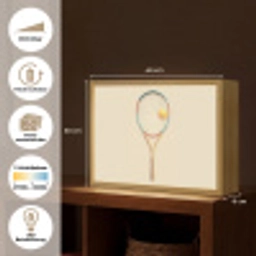 Tennisracket - Bal - Beige Light Box met batterij (Wandlamp kind) middel -USP_websiteoverzichtDE