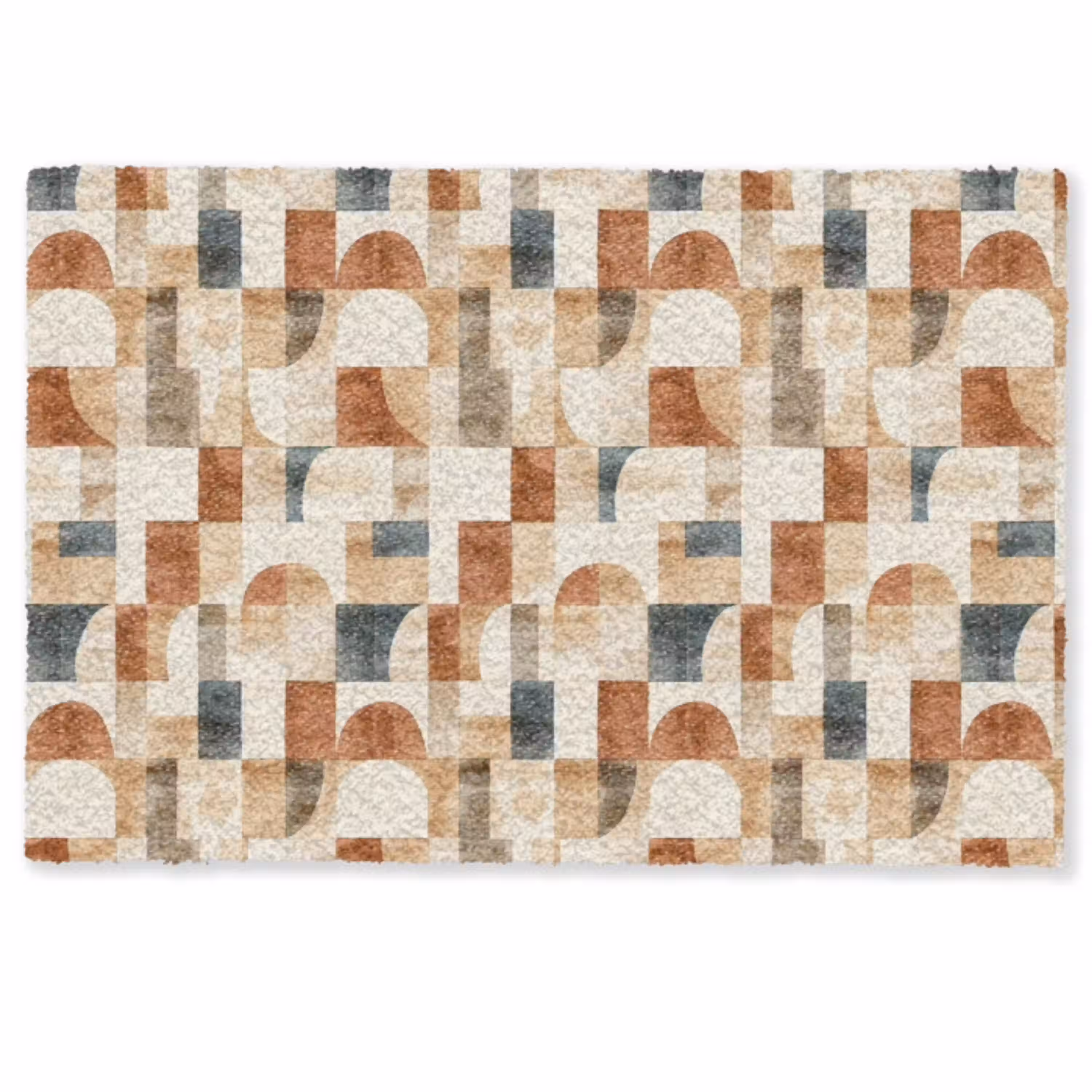 Terracotta - Geometrisch - Aquarel - Textuur Deurmat klein 898 -zkaufland3d