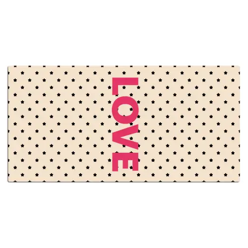 Love - Stippen - Roze Muismat XXL klein -3d_leeg