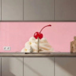 Kers - Slagroom - Roze keuken achterwand 2 middel zz_3dshopping