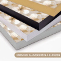 Bloemen - artistiek - Goud Textielframe zwart klein 947 -USP_kleurenNL