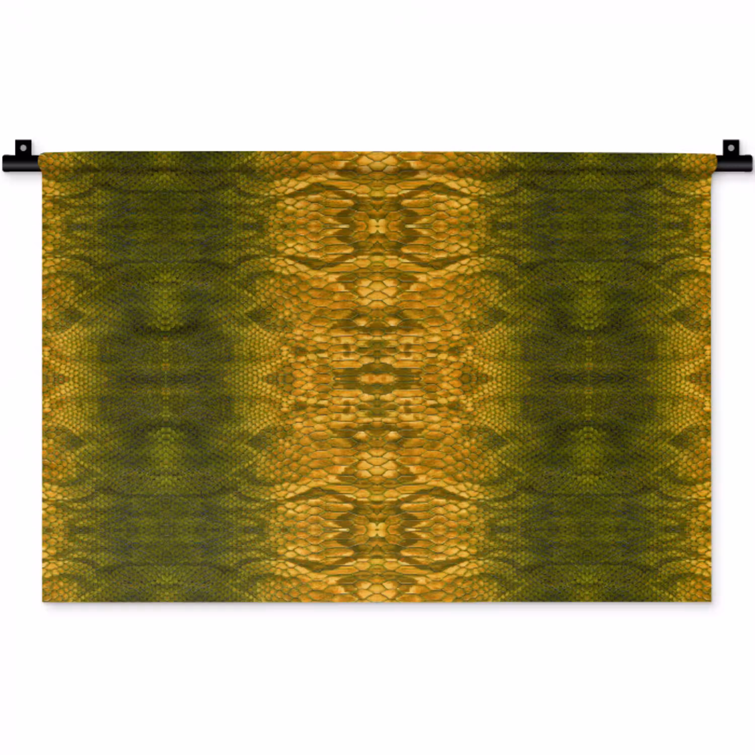 Slang - Boa - Geel - Groen Wandkleed katoen klein 269 -zz3d