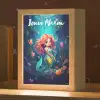 Zeemeermin - Bloemen - Onderwater - Meisjes - Kind Light Box met kabel (Kinderlampje) klein -zzz_3d_website