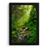 Jungle - Water - Bladeren - Zon - Natuur fotolijst zwart zonder passe partout klein -3d