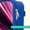 Roze raceauto flitst door neonlicht Kinderkoffer - Blauw klein -rits_FR