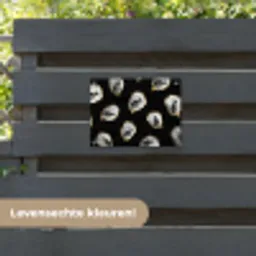 Oesters - Zwart - Vissen - Goud tuinposter los doek klein -sfeer3