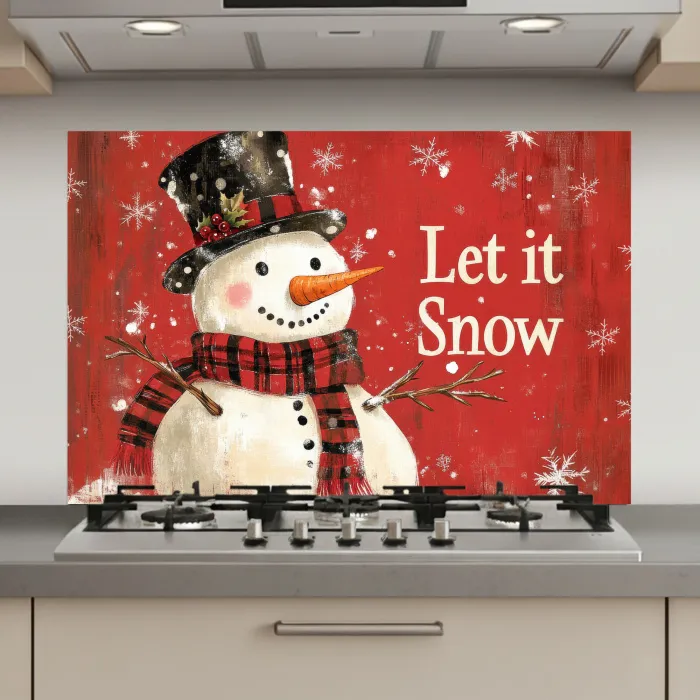 Sneeuwpret - Winter - Sneeuwpop keuken achterwand spatscherm klein -3d_website