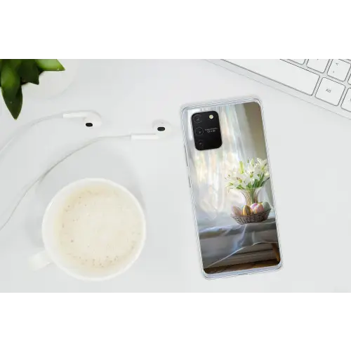 Vaas - Eieren - Bloemen Telefoonhoesje Samsung Galaxy S10 Lite klein -oordopS10Lite