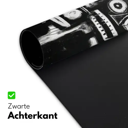 Schilderij - Figuren - Zwart - Abstract Muismat XXL klein -sfeer2