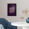 Oh hi - Paars - 3D fotolijst zwart zonder passe partout klein -sfeer4