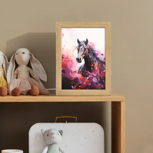 Paard - Dieren - Meisje - Roze Light Box met kabel klein -sfeer2_kind