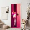 Eenhoorn - Roze - Deur - Fantasie deurposter klein -sfeer6
