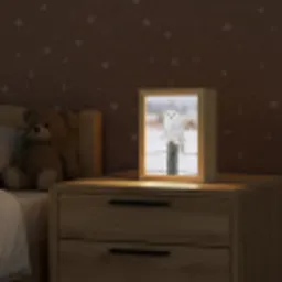 Sneeuwuil - Hek - Sneeuw - Wit Light Box met kabel (Kinderlampje) klein -sfeer1_kind