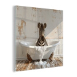 Vintage - Zebra - Wilde dieren - Badkuip plexiglas 5mm klein -z3d