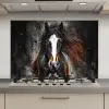 Paard - Dieren - Zwart - Luxe - Modern keuken achterwand spatscherm klein -3d_website