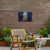 Kerstboom - Kerst - Abstract - Kleurrijk Tuinposter op houten frame 2 cm dik klein -sfeer3