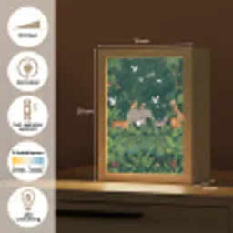 Tropisch - Jungle -  Groen Light Box met kabel (Kinderlampje) klein -USP_NL