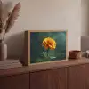 Bloemblaadjes - Afrikaan - Oranje - Wazig Light Box met batterij (Wandlamp) middel -sfeer2