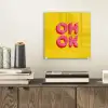 Oh ok - 3D - Geel - Roze plexiglas 5mm klein -sfeer1