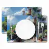 Huizen - Zee - Bomen - Bloemen Placemat vinyl groot -zzsfeer2_Kitchenyeah-website