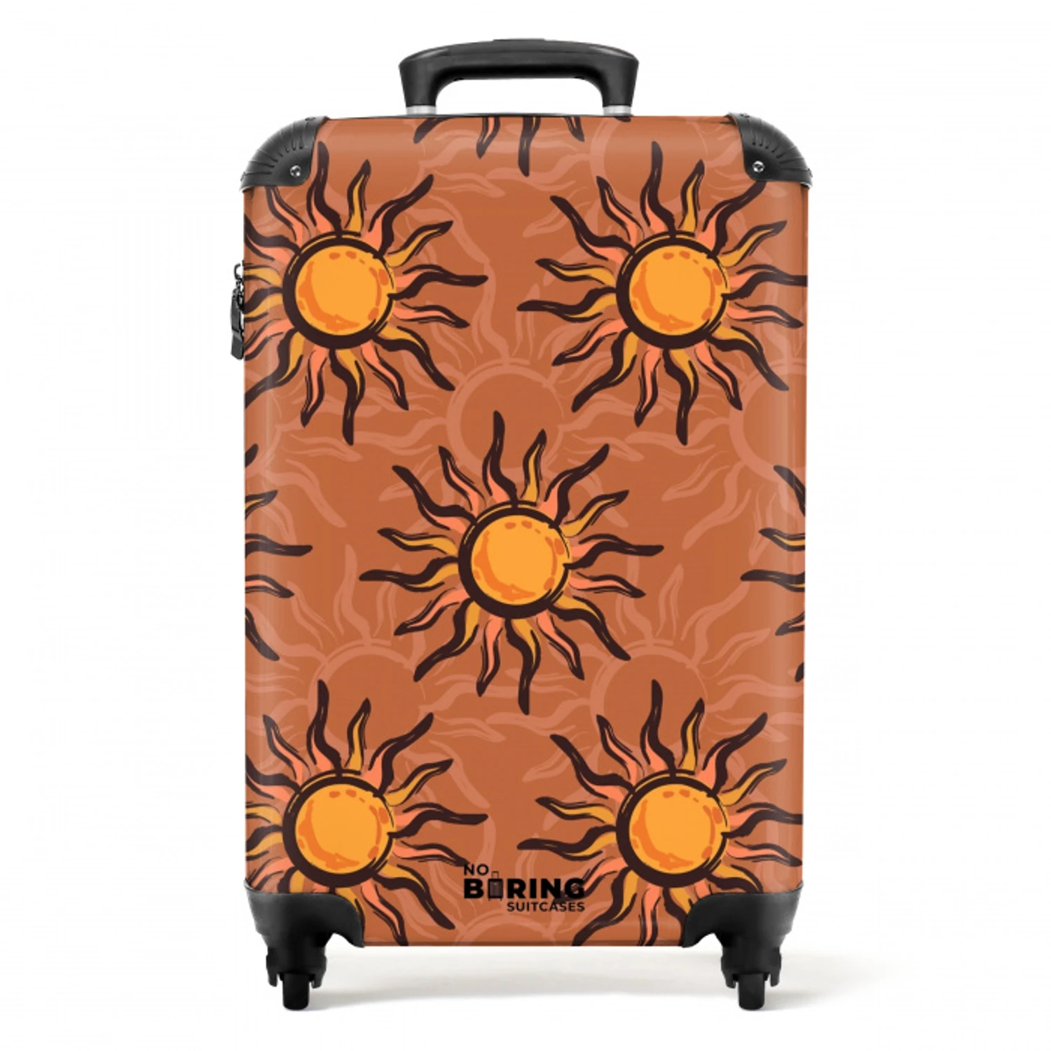 Zonnetjes patroon NBS - Handbagage koffer - Volwassenen Unisex middel -productfoto_recht