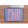 Chill - Roze - Blauw - Golvend laptophoes neopreen klein -tafel