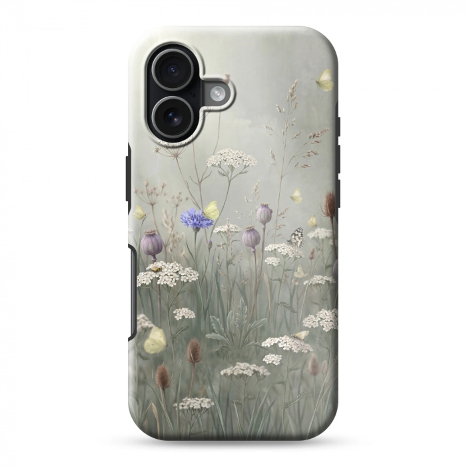 Vlinders - Wildbloemen - Illustratie - Kleurrijk Toughcase MagSafe Apple iPhone 17 klein -3d