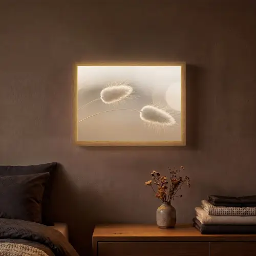 Hazestaartgras - Graanharen - Zonlicht Light Box met batterij (Wandlamp) middel -sfeer4