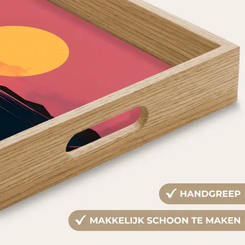 Zon - Geel - Bergen - Water Dienblad Rechthoek middel -USP_HandgreepNL