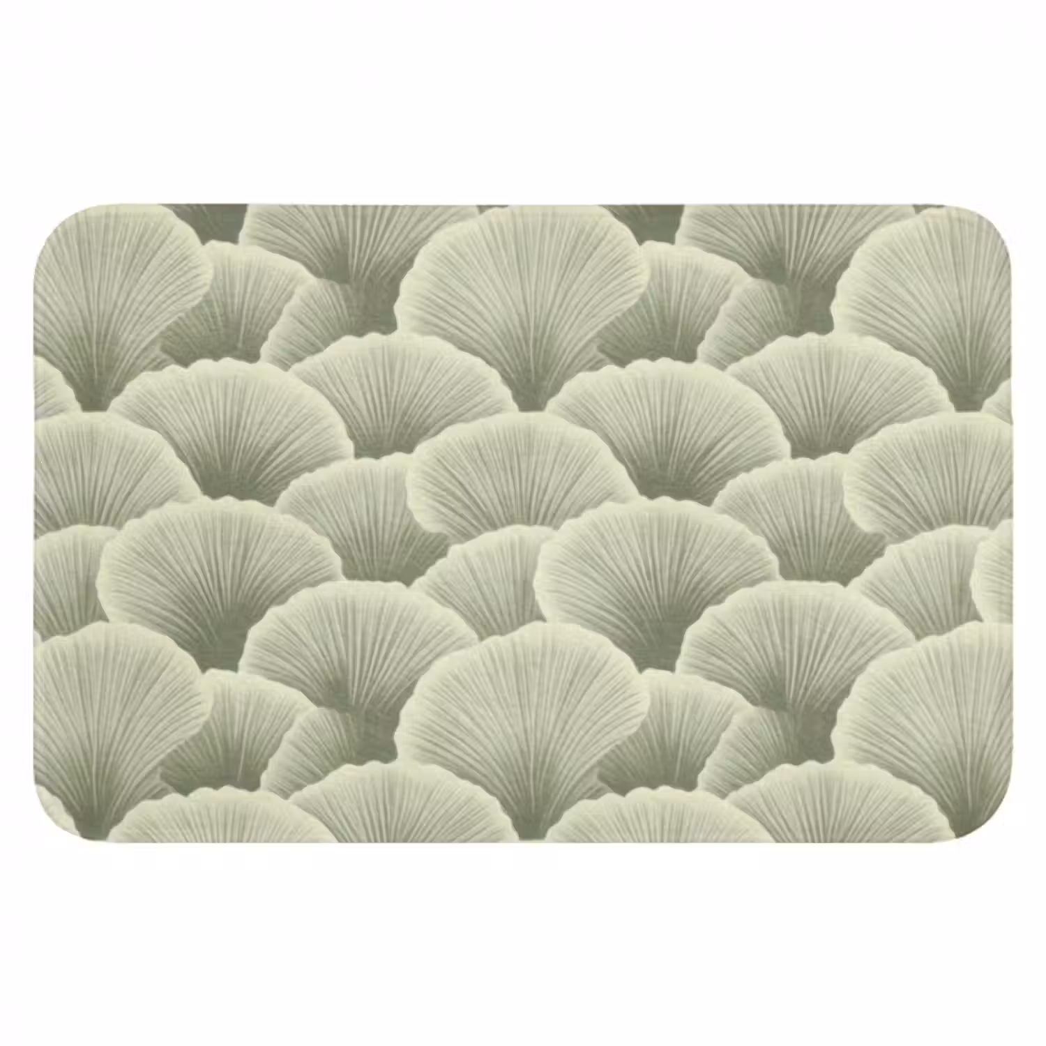 Badematte - Fächer - Blatt - Grün