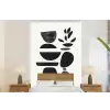 Japandi - Zwart - Abstract fotobehang vinyl groot -bed