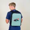 Hotrod turquoise Rugzak - Zwart middel -sfeer8