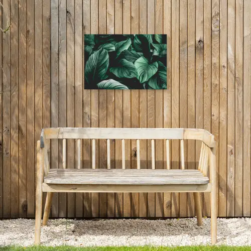 Intrigerende Bladpatronen Tuinposter op houten frame 2 cm dik klein -sfeer4