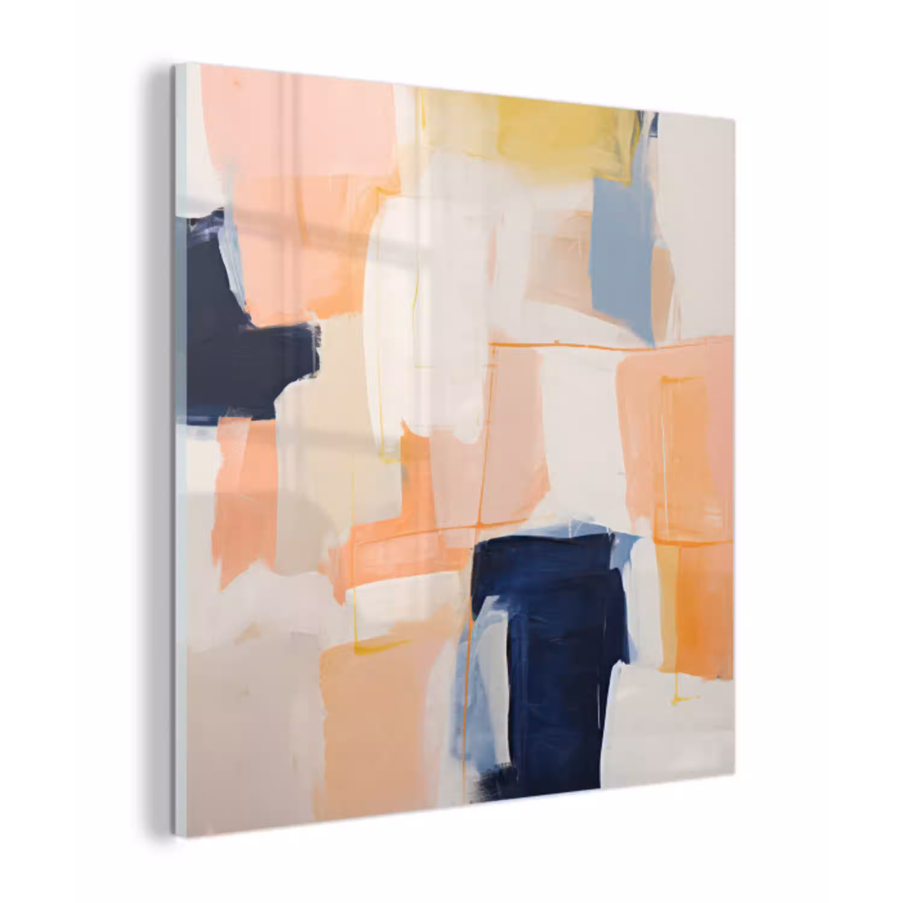 Kunst - Abstract - Roze - Pastel plexiglas 5mm klein -z3d