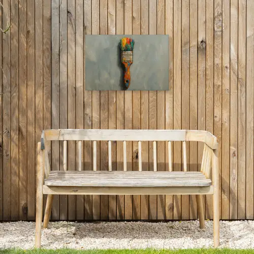Verf - Kwast - Schilderij Tuinposter op houten frame 2 cm dik klein -sfeer4