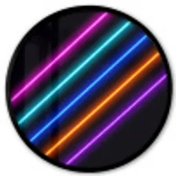 Esthetiek - Retro - Neon Fotolijst rond zonder passe partout klein -3d