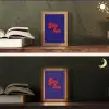 Blauw - Rood - Yes fun - 3D Light Box met kabel (Tafellamp) klein -sfeer3