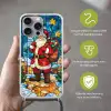 Kerstman - Glas - Kleurrijk Hoesje iPhone 16 Pro Max met koord klein -sfeer2_NL
