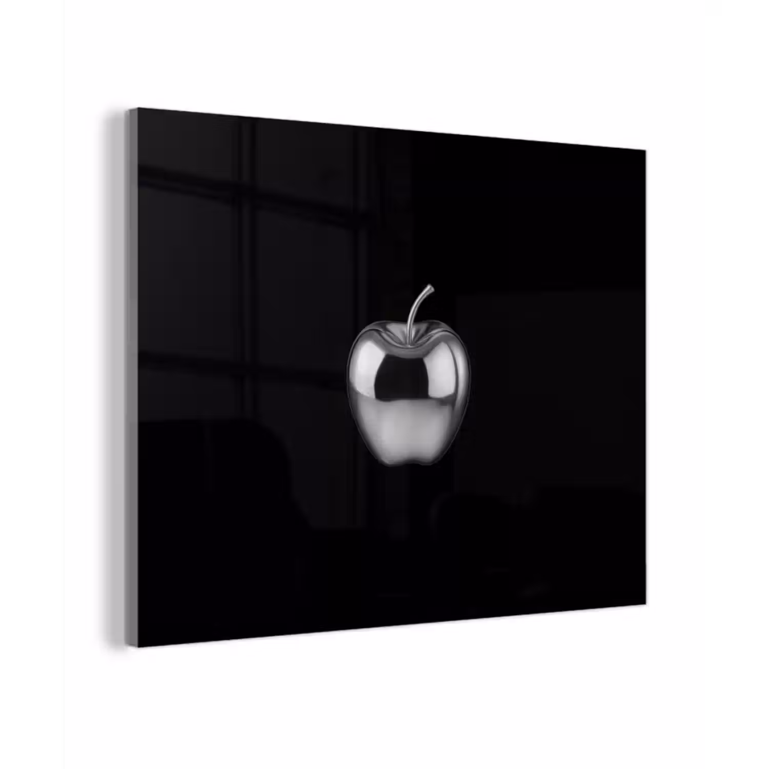 Glas schilderij - Appel - Metallic - Symmetrisch