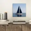 Zeilboot - Zee - Blauw aluminium wit klein -sfeer1