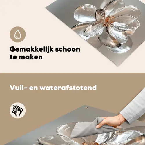Bloem - Glazen - Doorzichtig Inductie beschemer met haakjes klein -ky-schoon-nl