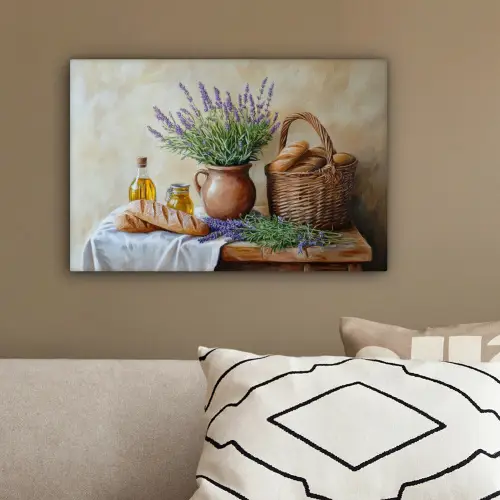 Lavendel - Brood - Stilleven canvas 2cm klein -sfeer3