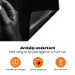 Bestek - Zwart - Wit Inductie beschermer vinyl 3mm klein -zzzzzzz-td-onderkant