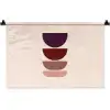 Harmonieus - Symmetrisch - Rood Wandkleed katoen klein -zz3d