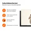 Konijn - Muts - Oren - Beige Inductie beschermer vinyl 3mm klein -zzzzzzz-td-ups